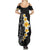 Black Tropical Plumeria With Galaxy Polynesian Art Family Matching Summer Maxi Dress and Hawaiian Shirt