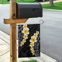 Black Tropical Plumeria With Galaxy Polynesian Art Garden Flag LT14 - Polynesian Pride