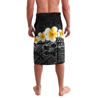 Black Tropical Plumeria With Galaxy Polynesian Art Lavalava LT14 - Polynesian Pride
