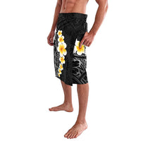 Black Tropical Plumeria With Galaxy Polynesian Art Lavalava LT14 - Polynesian Pride