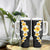 Black Tropical Plumeria With Galaxy Polynesian Art Tumbler With Handle