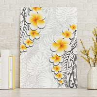 White Tropical Plumeria With Galaxy Polynesian Art Canvas Wall Art LT14 Without Frame White - Polynesian Pride