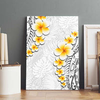 White Tropical Plumeria With Galaxy Polynesian Art Canvas Wall Art LT14 - Polynesian Pride