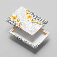 White Tropical Plumeria With Galaxy Polynesian Art Canvas Wall Art LT14 - Polynesian Pride