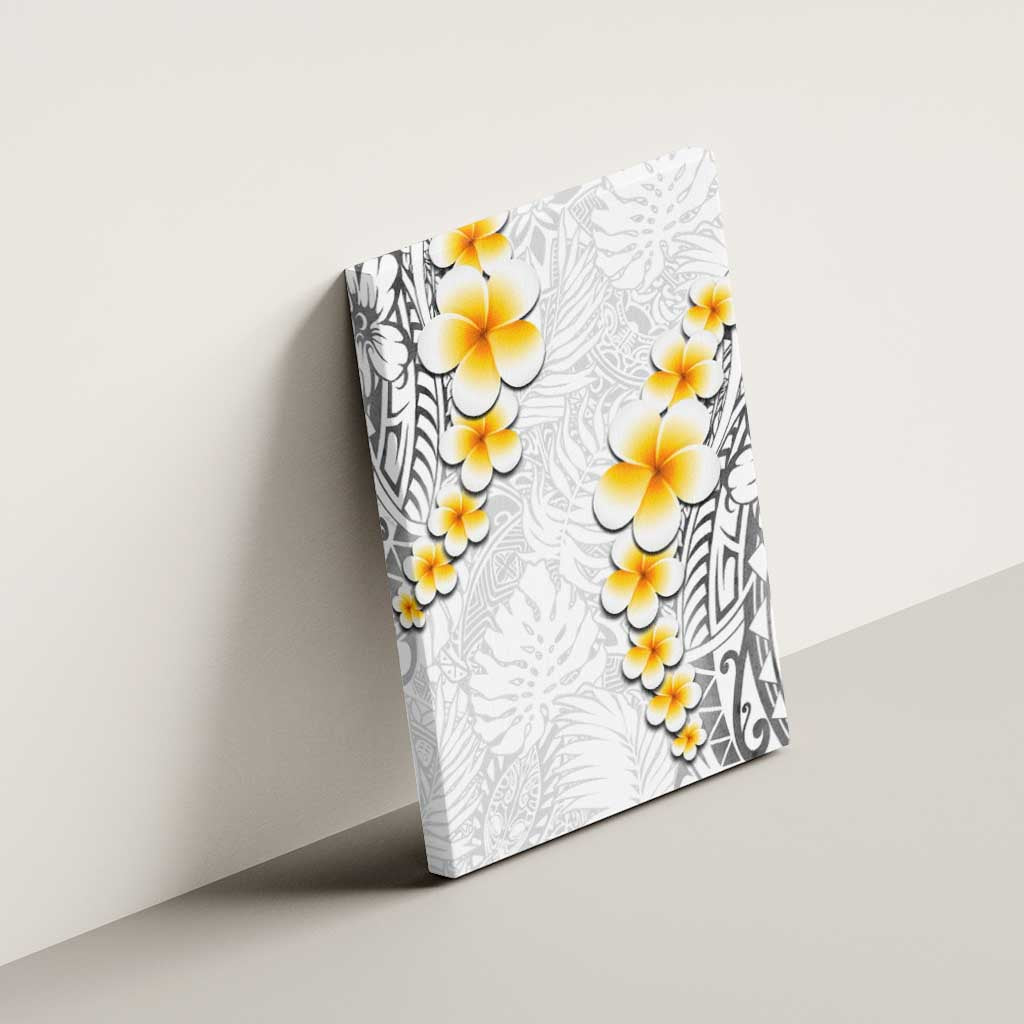 White Tropical Plumeria With Galaxy Polynesian Art Canvas Wall Art LT14 - Polynesian Pride