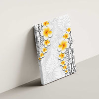 White Tropical Plumeria With Galaxy Polynesian Art Canvas Wall Art LT14 - Polynesian Pride
