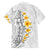 White Tropical Plumeria With Galaxy Polynesian Art Family Matching Off The Shoulder Long Sleeve Dress and Hawaiian Shirt