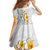 White Tropical Plumeria With Galaxy Polynesian Art Family Matching Summer Maxi Dress and Hawaiian Shirt