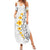 White Tropical Plumeria With Galaxy Polynesian Art Family Matching Summer Maxi Dress and Hawaiian Shirt