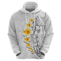 White Tropical Plumeria With Galaxy Polynesian Art Hoodie LT14 - Polynesian Pride