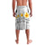 White Tropical Plumeria With Galaxy Polynesian Art Lavalava