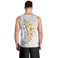 White Tropical Plumeria With Galaxy Polynesian Art Men Tank Top LT14 - Polynesian Pride