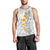 White Tropical Plumeria With Galaxy Polynesian Art Men Tank Top