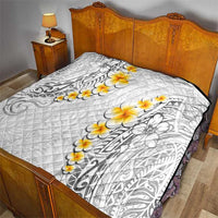 White Tropical Plumeria With Galaxy Polynesian Art Quilt LT14 - Polynesian Pride