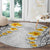 White Tropical Plumeria With Galaxy Polynesian Art Round Carpet