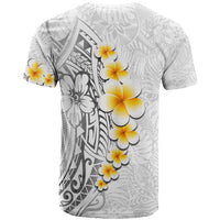 White Tropical Plumeria With Galaxy Polynesian Art T Shirt LT14 - Polynesian Pride