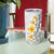 White Tropical Plumeria With Galaxy Polynesian Art Tumbler Cup