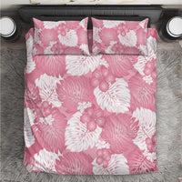 Pink Aloha Hawaii Bedding Set Monstera Hibiscus Plumeria Seamless Vibes LT14 Pink - Polynesian Pride
