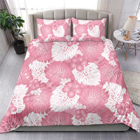 Pink Aloha Hawaii Bedding Set Monstera Hibiscus Plumeria Seamless Vibes LT14 - Polynesian Pride