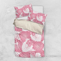 Pink Aloha Hawaii Bedding Set Monstera Hibiscus Plumeria Seamless Vibes LT14 US Twin 172cm x 218cm Pink - Polynesian Pride