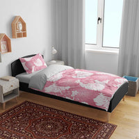 Pink Aloha Hawaii Bedding Set Monstera Hibiscus Plumeria Seamless Vibes LT14 - Polynesian Pride