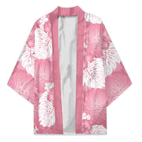 Pink Aloha Hawaii Kimono Monstera Hibiscus Plumeria Seamless Vibes LT14 Unisex Pink - Polynesian Pride