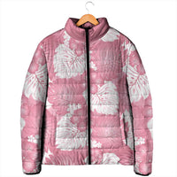 Pink Aloha Hawaii Padded Jacket Monstera Hibiscus Plumeria Seamless Vibes LT14 - Polynesian Pride