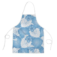 Blue Aloha Hawaii Apron Monstera Hibiscus Plumeria Seamless Vibes LT14 Blue - Polynesian Pride
