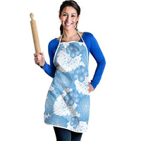 Blue Aloha Hawaii Apron Monstera Hibiscus Plumeria Seamless Vibes LT14 - Polynesian Pride
