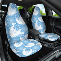 Blue Aloha Hawaii Car Seat Cover Monstera Hibiscus Plumeria Seamless Vibes LT14 One Size Blue - Polynesian Pride