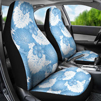 Blue Aloha Hawaii Car Seat Cover Monstera Hibiscus Plumeria Seamless Vibes LT14 - Polynesian Pride