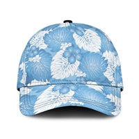 Blue Aloha Hawaii Classic Cap Monstera Hibiscus Plumeria Seamless Vibes LT14 Universal Fit Blue - Polynesian Pride