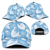 Blue Aloha Hawaii Classic Cap Monstera Hibiscus Plumeria Seamless Vibes LT14 - Polynesian Pride