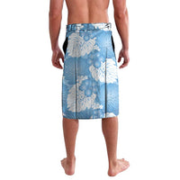 Blue Aloha Hawaii Lavalava Monstera Hibiscus Plumeria Seamless Vibes LT14 - Polynesian Pride
