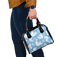 Blue Aloha Hawaii Shoulder Handbag Monstera Hibiscus Plumeria Seamless Vibes LT14 - Polynesian Pride