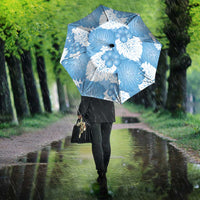 Blue Aloha Hawaii Umbrella Monstera Hibiscus Plumeria Seamless Vibes LT14 - Polynesian Pride
