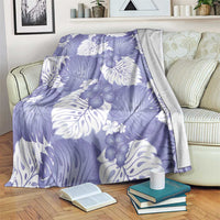 Purple Aloha Hawaii Blanket Monstera Hibiscus Plumeria Seamless Vibes LT14 Purple - Polynesian Pride