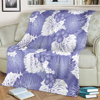 Purple Aloha Hawaii Blanket Monstera Hibiscus Plumeria Seamless Vibes LT14 - Polynesian Pride