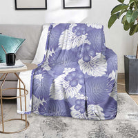 Purple Aloha Hawaii Blanket Monstera Hibiscus Plumeria Seamless Vibes LT14 - Polynesian Pride