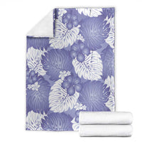 Purple Aloha Hawaii Blanket Monstera Hibiscus Plumeria Seamless Vibes LT14 - Polynesian Pride