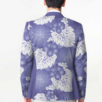 Purple Aloha Hawaii Blazer Monstera Hibiscus Plumeria Seamless Vibes LT14 - Polynesian Pride