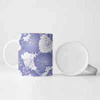Purple Aloha Hawaii Ceramic Mug Monstera Hibiscus Plumeria Seamless Vibes LT14 - Polynesian Pride