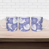 Purple Aloha Hawaii Ceramic Mug Monstera Hibiscus Plumeria Seamless Vibes LT14 - Polynesian Pride