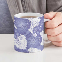 Purple Aloha Hawaii Ceramic Mug Monstera Hibiscus Plumeria Seamless Vibes LT14 - Polynesian Pride