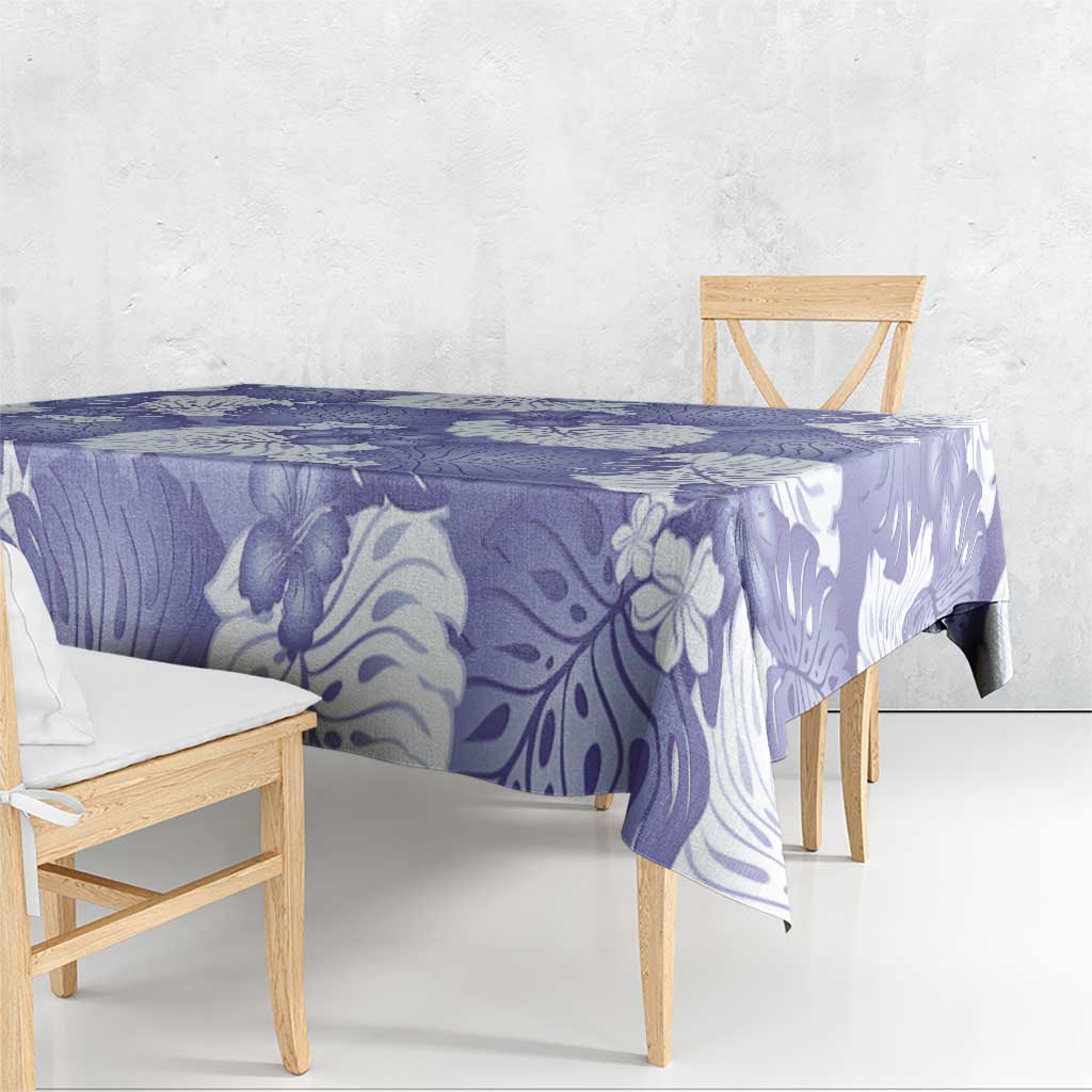 Purple Aloha Hawaii Tablecloth Monstera Hibiscus Plumeria Seamless Vibes LT14 - Polynesian Pride
