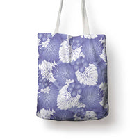 Purple Aloha Hawaii Tote Bag Monstera Hibiscus Plumeria Seamless Vibes LT14 - Polynesian Pride
