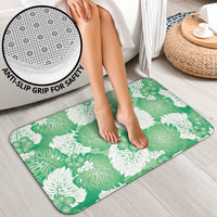 Green Aloha Hawaii Bathroom Set Monstera Hibiscus Plumeria Seamless Vibes LT14 - Polynesian Pride