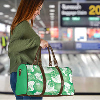 Green Aloha Hawaii Travel Bag Monstera Hibiscus Plumeria Seamless Vibes LT14 - Polynesian Pride