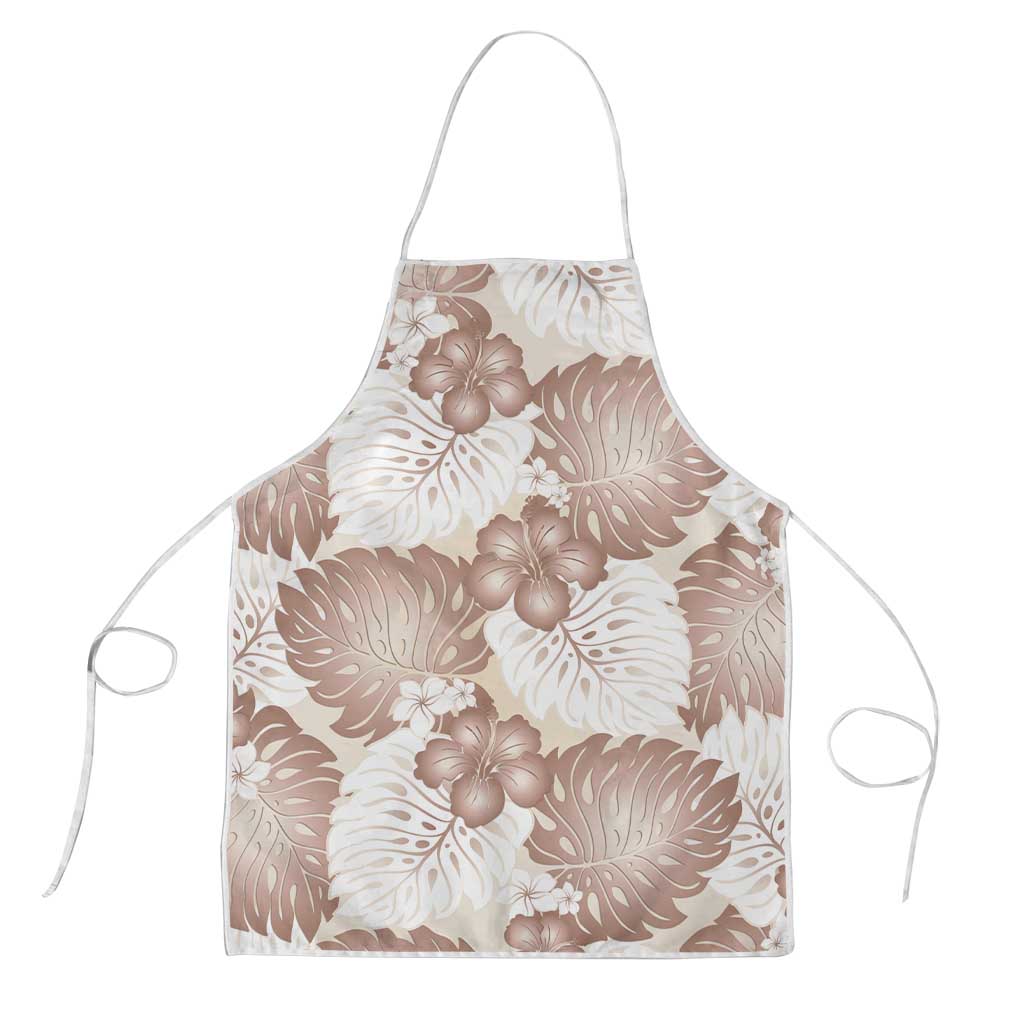 Mocha Mousse Aloha Hawaii Apron Monstera Hibiscus Plumeria Seamless Vibes LT14 Mocha Mousse - Polynesian Pride