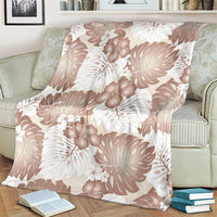 Mocha Mousse Aloha Hawaii Blanket Monstera Hibiscus Plumeria Seamless Vibes LT14 - Polynesian Pride